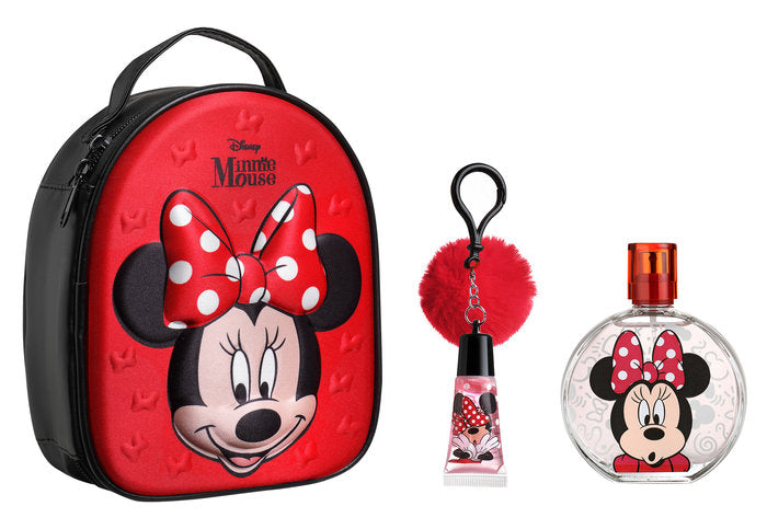 MOCHILA COLONIA 100ML+LLAVERO POMPON BRILLO LABIAL MINNIE | AIRVAL INTERNATIONAL S,A, | 1 UNIDAD | 8411114089836 Imagen principal del producto