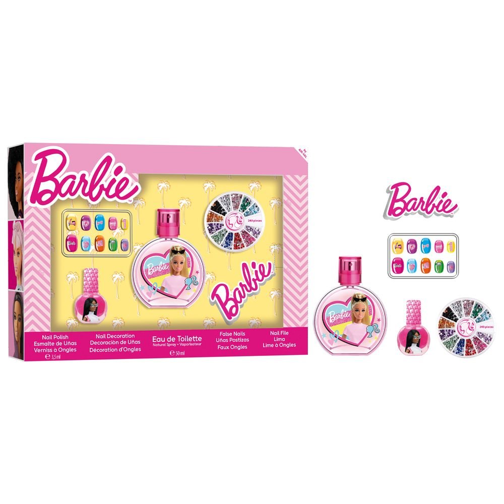 SET COLONIA 50ML + KIT MANICURA BARBIE | AIRVAL INTERNATIONAL S,A, | 1 UNIDAD | 8411114095882 Imagen principal del producto
