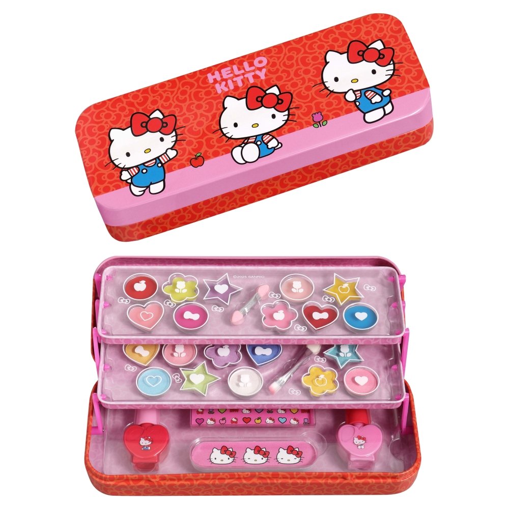 Estuche metálico de maquillaje triple Hello Kitty AIRVAL Maquillaje