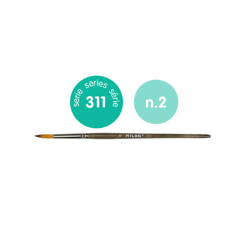 PINCEL SINTETICO REDONDO SERIE 311 Nº 2 | 12 UNIDADES | (MILAN) Imagen principal del producto