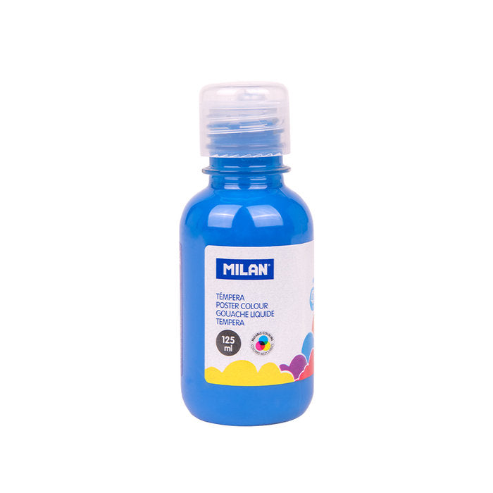 TEMPERA MILAN 125ML AZUL CYAN | 12 UNIDADES | (MILAN)