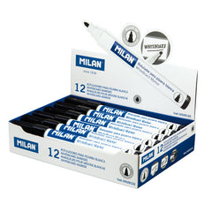 Rotulador Milan Para Pizarra Blanca Negro | Milan | Pack 12 Unidades