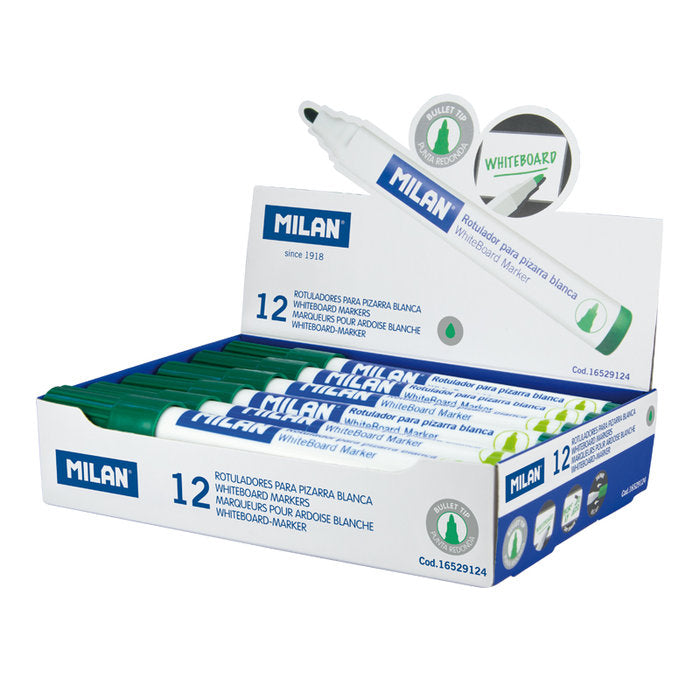 Rotulador Milan Para Pizarra Blanca Verde | Milan | Pack 12 Unidades Imagen principal del producto