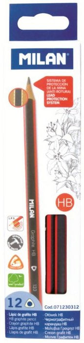 LAPIZ MILAN TRIANGULAR GRAFITO HB | 12 UNIDADES | (MILAN)