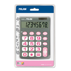CALCULADORA MILAN BLISTER 8 DIGITOS TECLAS GRANDES GRIS | 1 UNIDADES | (MILAN)