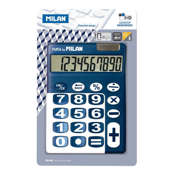 CALCULADORA MILAN BLISTER 10 DIGITOS TECLAS GRANDES AZUL | 1 UNIDADES | (MILAN) Imagen principal del producto