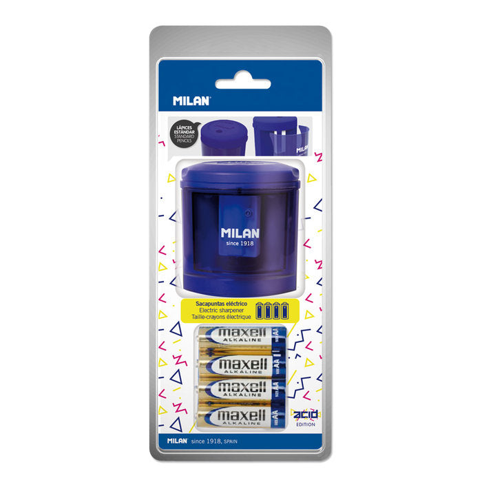Afilalapiz Electrico Maxi Alta Capacidad Azul Milan