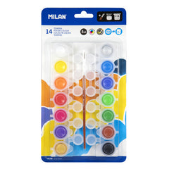 TEMPERA MILAN 5 ML 14 COLORES SURTIDOS + PINCEL | 1 UNIDADES | (MILAN)