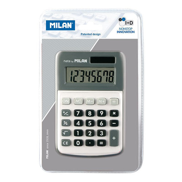 CALCULADORA MILAN 8 DIGITOS GRIS CLARO | 1 UNIDADES | (MILAN)