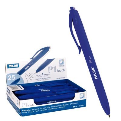 ✅ BOLIGRAFO MILAN P1 TOUCH AZUL - CAJA DE 25 UNIDADES Imagen principal del producto