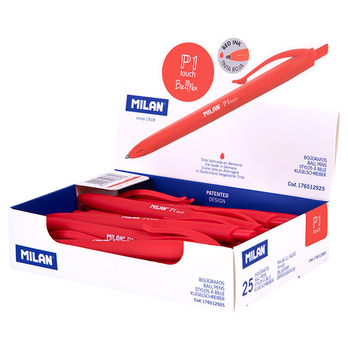 BOLIGRAFO MILAN P1 TOUCH ROJO | 25 UNIDADES | (MILAN)