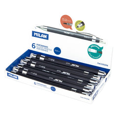 PORTAMINAS MILAN 52MM CLUTCH PENCIL + AFILAMINAS | 6 UNIDADES | (MILAN)