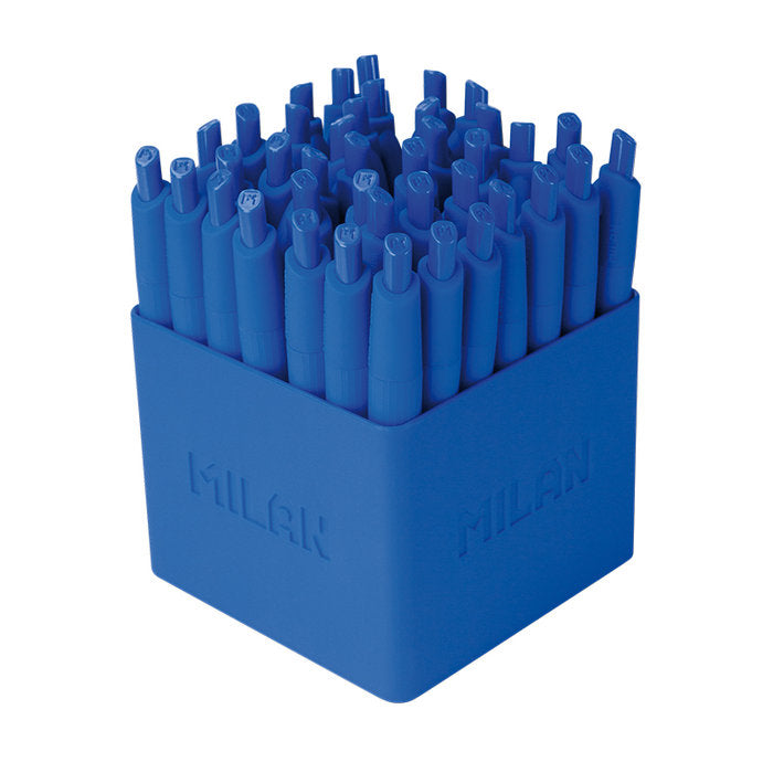 BOLIGRAFO MILAN P1 MINI RUBBER TOUCH AZUL | 40 UNIDADES | (MILAN)