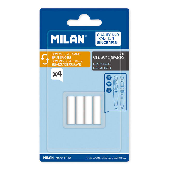Blister 4 Gomas de Recambio para Portaminas Eraser & Pencil
