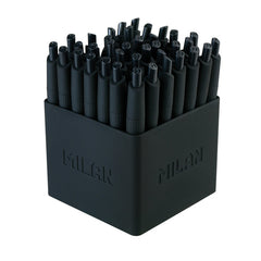 BOLIGRAFO MILAN P1 MINI RUBBER TOUCH NEGRO | 40 UNIDADES | (MILAN)