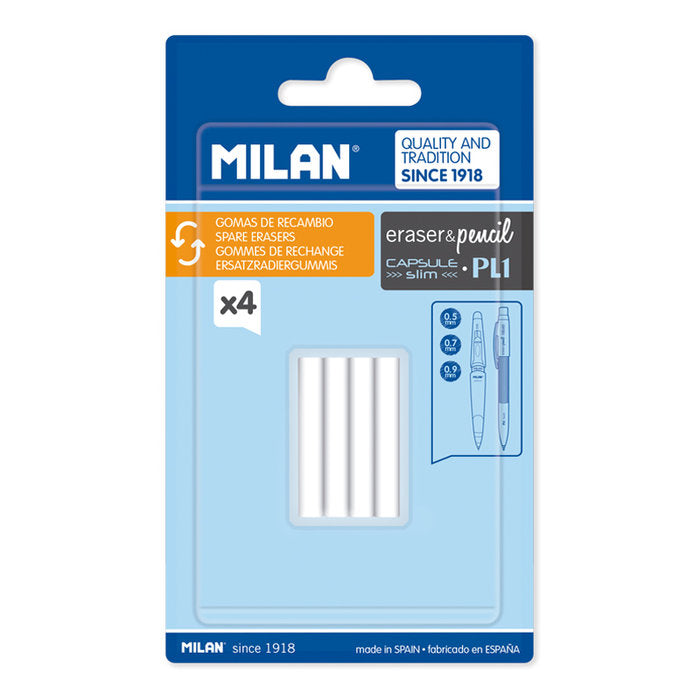 Blister 4 Gomas de Recambio para Portaminas PL1