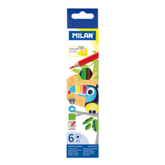 LAPIZ MILAN HEXAGONAL 6 COLORES SURTIDOS | 24 UNIDADES | (MILAN)