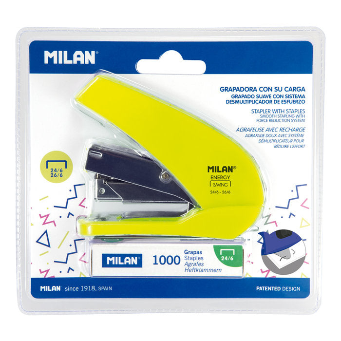 BLISTER GRAPADORA COMPACTA ENERGY SAVING AMARILLO ACID | MILAN | 1 UNIDAD | 8411574076179 Imagen principal del producto