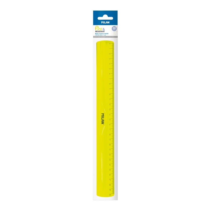 REGLA MILAN 30CM FLEXIBLE AMARILLO | 24 UNIDADES | (MILAN) Imagen principal del producto