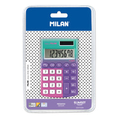 CALCULADORA MILAN 8 DIGITOS POCKET SUNSET LILA ROSA | 1 UNIDADES | (MILAN)