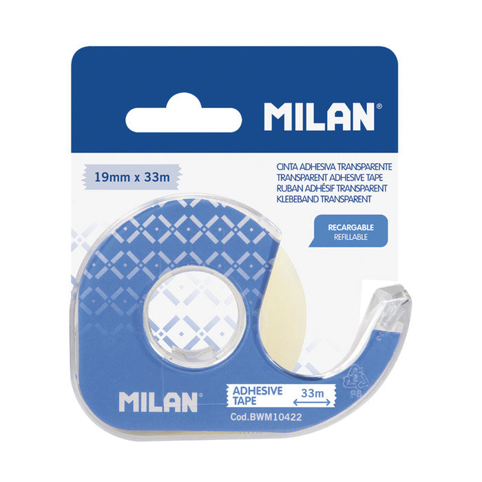 CINTA ADHESIVA MILAN 19 MM X 33 M BLISTER | 12 UNIDADES | (MILAN) Imagen principal del producto