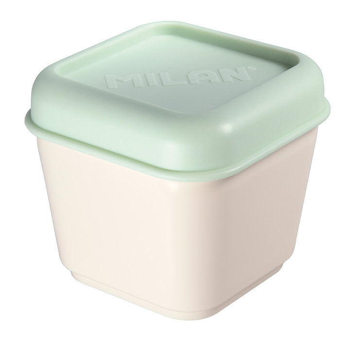RECIPIENTE PARA ALIMENTOS CUADRADO 0,33 L TAPA VERDE | MILAN DISEÑO | 1 UNIDAD | 8411574084655 Imagen principal del producto