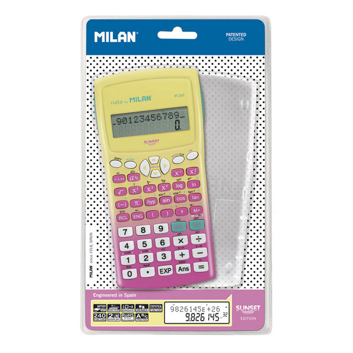 CALCULADORA CIENTIFICA MILAN M240 SUNSET ROSA | 1 UNIDADES | (MILAN)