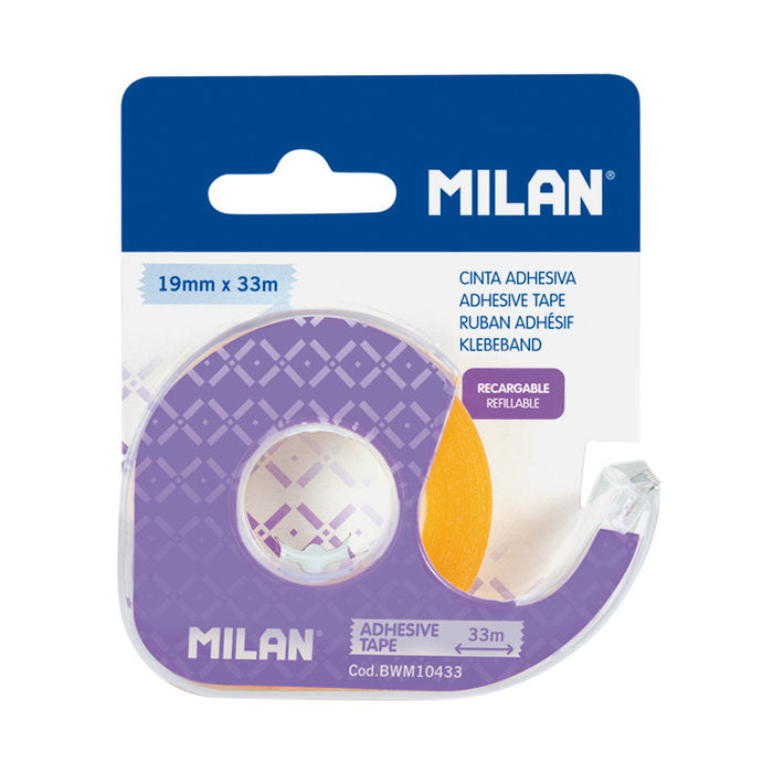 Dispensador de cinta adhesiva Milan 19 mm x 33 m