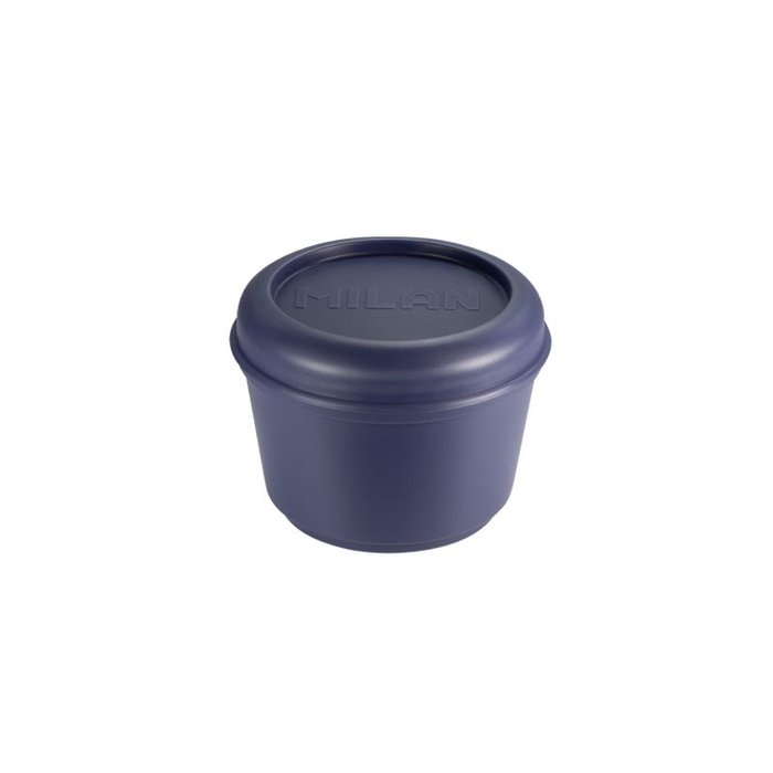 RECIPIENTE PARA ALIMENTOS HERMETICO REDONDO 0,25L TAPA AZUL | MILAN DISEÑO | 1 UNIDAD | 8411574091011 Imagen principal del producto