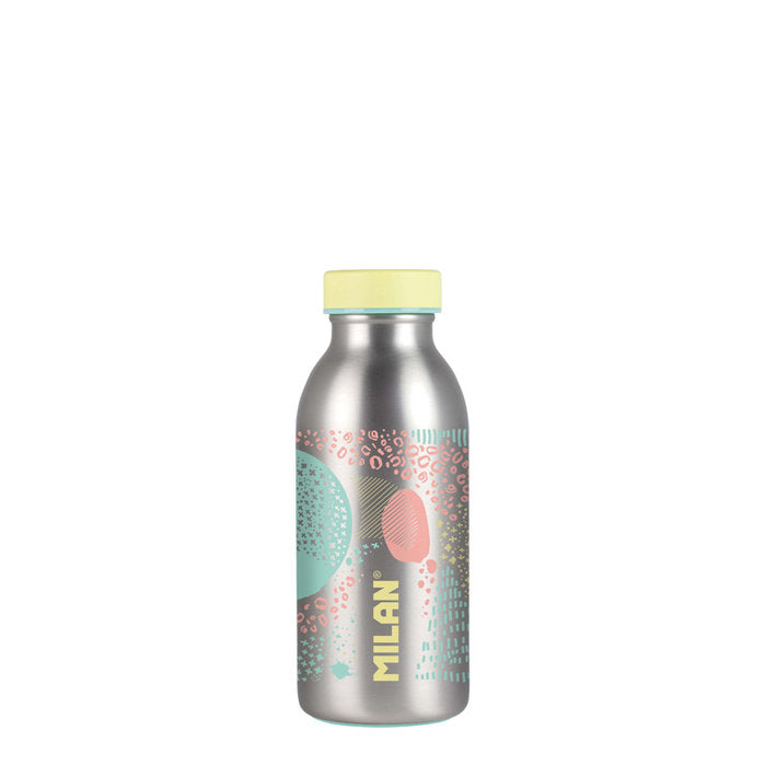 BOTELLA ISOTERMICA ACERO INOXIDABLE 350ML SERIE SILVER AMAR | MILAN DISEÑO | 1 UNIDAD | 8411574093824 Imagen principal del producto