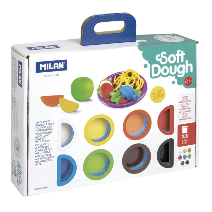 Maletín 8 Botes 59 g Pasta Blanda Soft Dough Milan