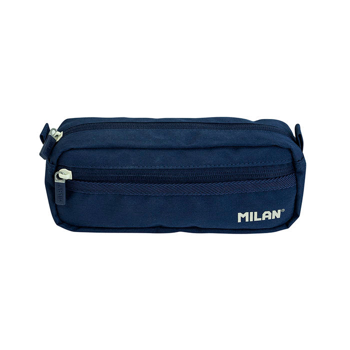 Portatodo rectangular 2 cremalleras Serie 1918 azul marino Milan Diseño