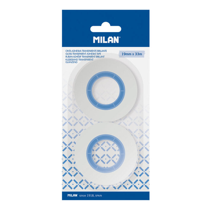 Cinta adhesiva transparente Milan 19 mm x 33 m