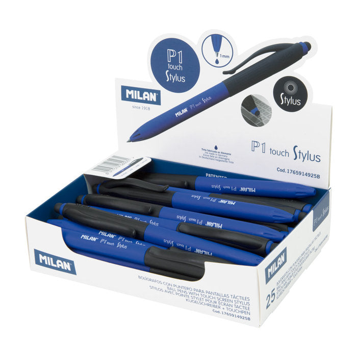 BOLIGRAFO P1 TOUCH STYLUS TINTA AZUL | 25 UNIDADES | (MILAN) Imagen principal del producto