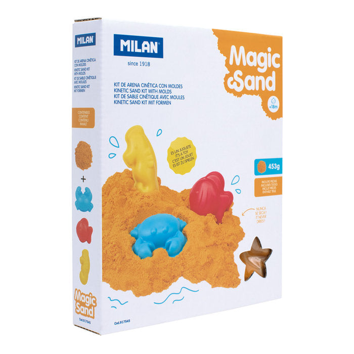 KIT DE ARENA CINETICA MAGIC SAND CON MOLDES | MILAN | 1 UNIDAD | 8411574102014 Imagen principal del producto