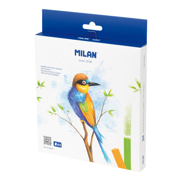 TIZA PASTEL BLANDO MILAN 24 COLORES | 1 UNIDADES | (MILAN)