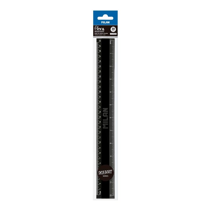 Regla 30cm flex&resistant color negro serie shadow