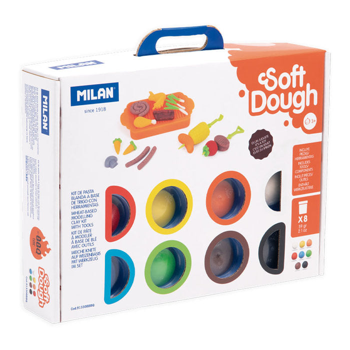 MALETIN 8 BOTE 59G PASTA BLANDA SOFT DOUGH HERRAM BARBACOA | 1 UNIDADES | (MILAN) Imagen principal del producto