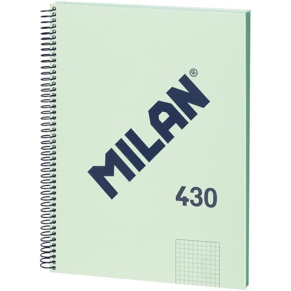 Bloc Espiral Estándar Liso 90g | Milan | Cartón | Formato Estándar | Pack 3 Unidades