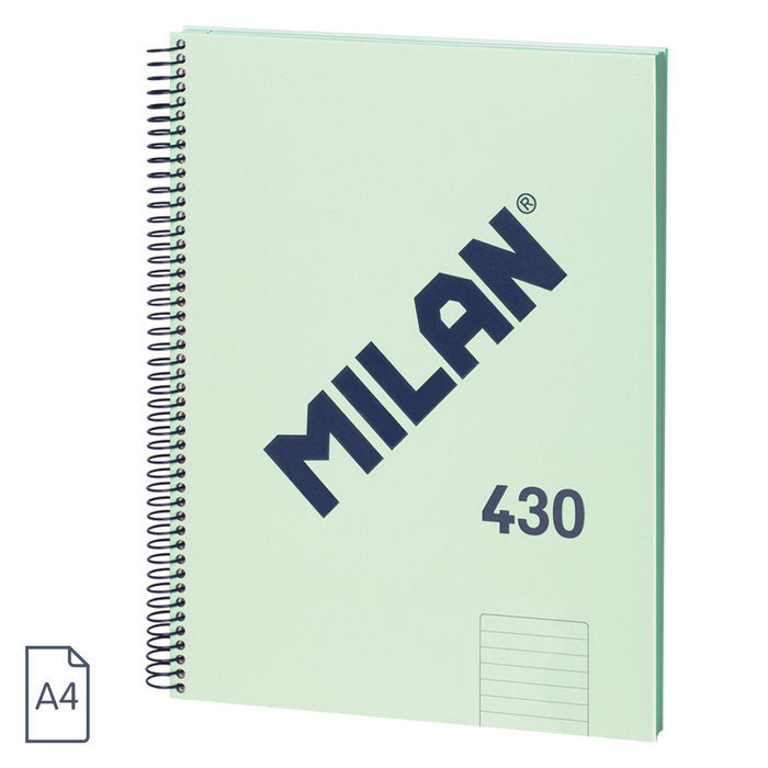 Bloc Espiral Estándar Liso 90g | Milan | Cartón | Formato Estándar | Pack 3 Unidades
