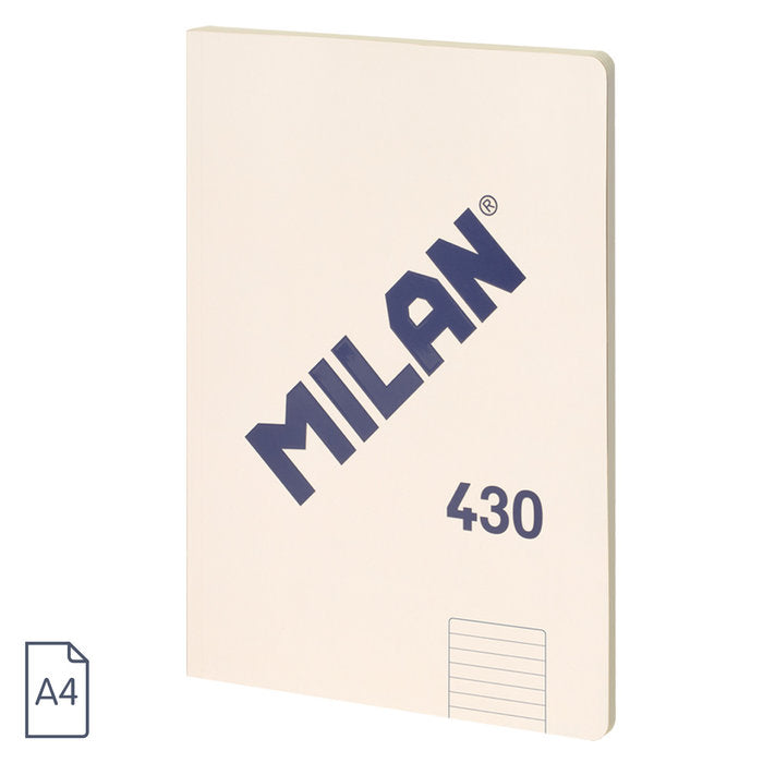 Paquete de 3 libretas encoladas A4 Milán beige 48 hojas
