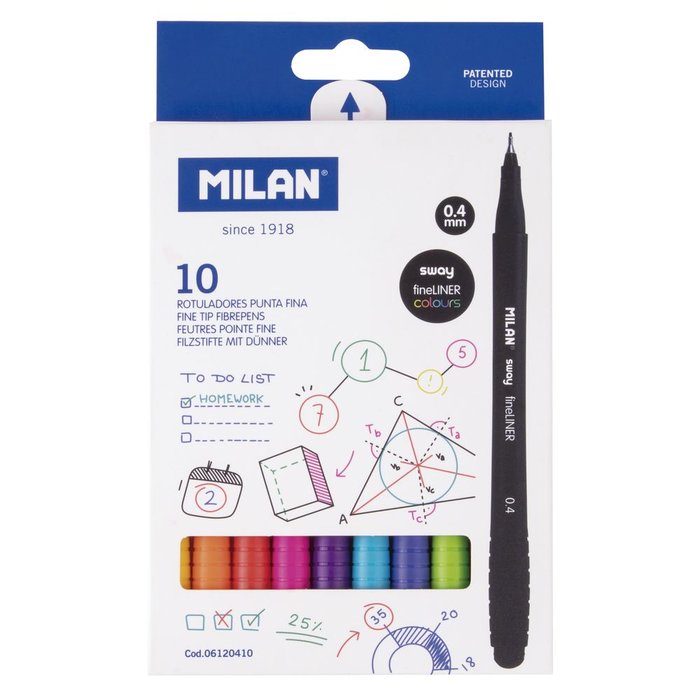 Rotulador Milan Sway Fineliner 0,4 mm 10 Colores