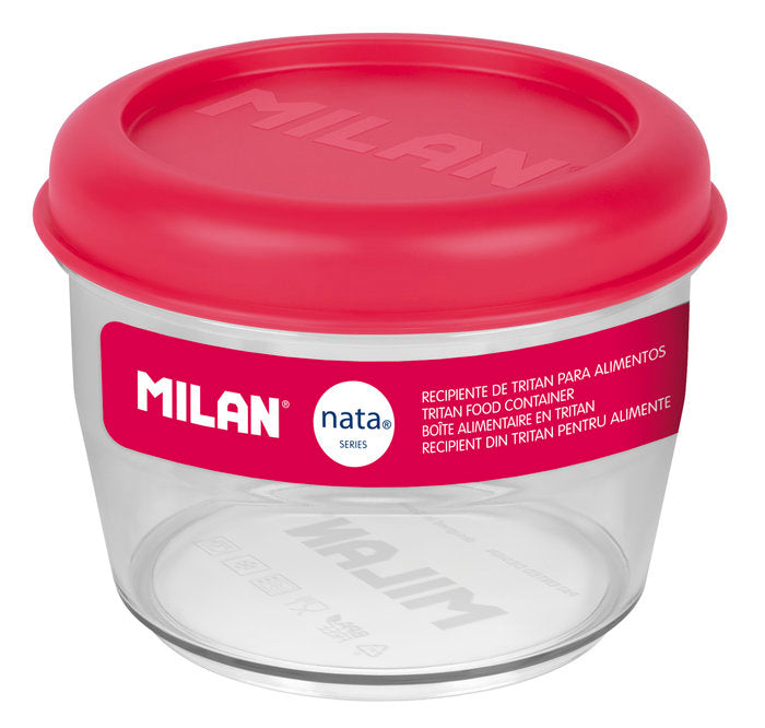 Fiambrera Tritan Hermetica Rosa 0,5L Milan Diseño