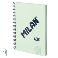 Bloc Espiral Estándar Liso 80H 90g | Milan | Cartón | Formato Estándar | Pack 3 Unidades