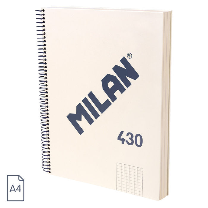 Bloc Espiral Estándar Liso 90g | Milan | Cartón | Formato Estándar | Pack 3 Unidades