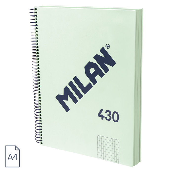 Bloc Espiral Estándar Liso 90g | Milan | Cartón | Formato Estándar | Pack 3 Unidades