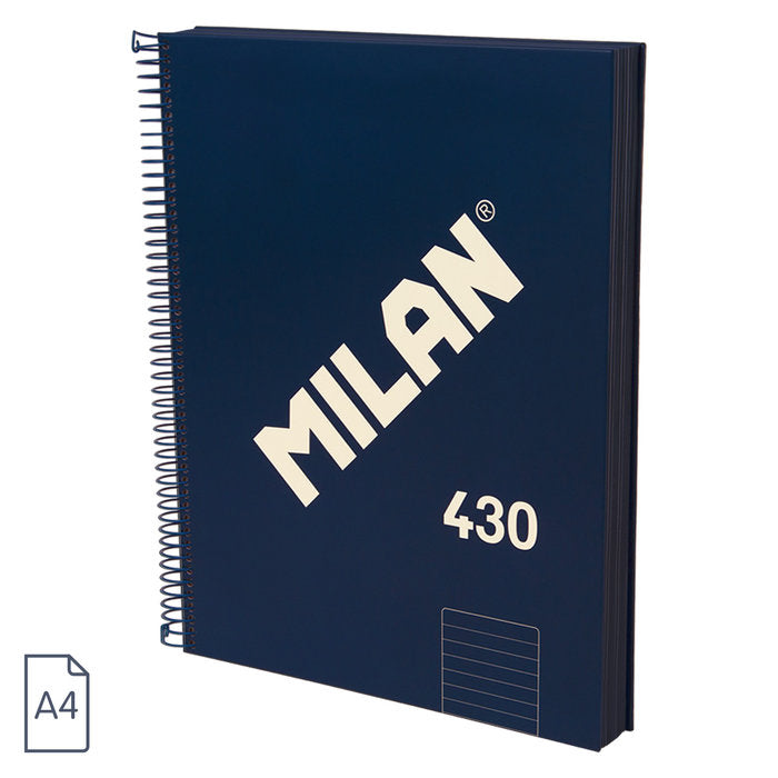 Bloc Espiral Milan 120 Hojas A4 Horizontal Serie 1918 Azul