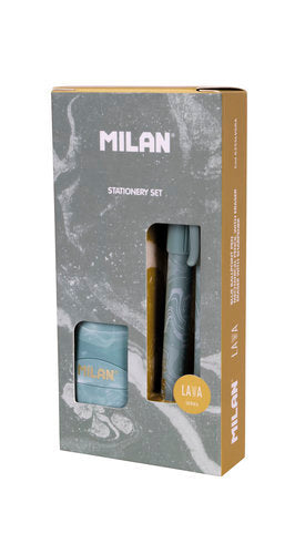 Pack Bolígrafo P1 y Portaminas PL1 0,5 mm con Afilaborra Verde Milan