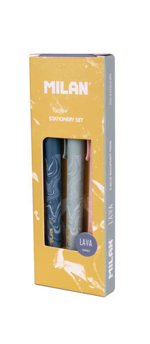 Pack 3 Bolígrafos P1 Tinta Azul Serie Lava Colores Surtidos Milan Imagen principal del producto