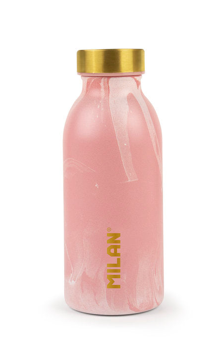 BOTELLA ISOTERMICA ACERO INOXIDABLE 0 35 L SERIE LAVA ROSA | MILAN DISEÑO | 1 UNIDAD | 8411574109815